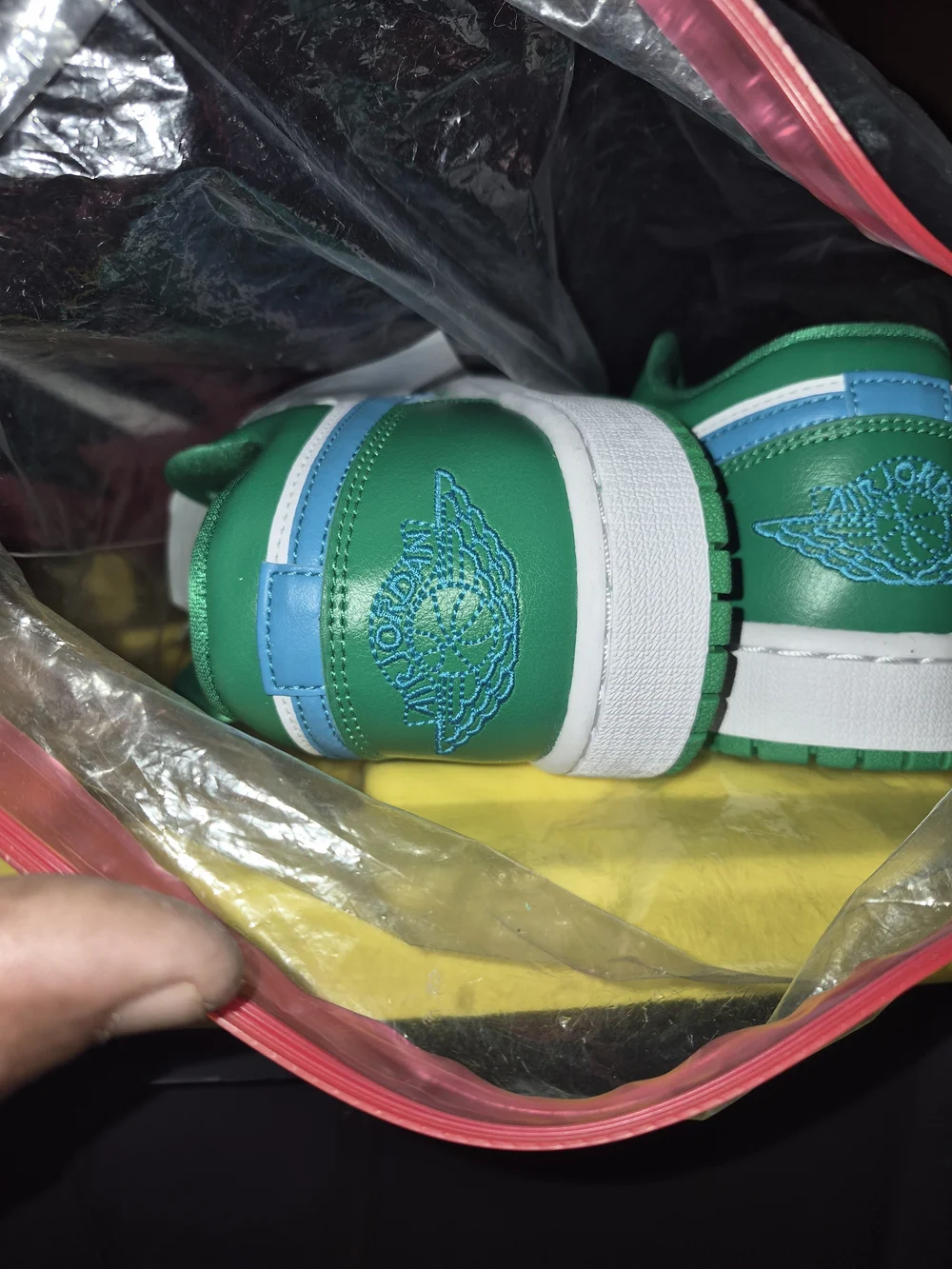 Jordan Low-Top Sneakers in Green, White & Blue
